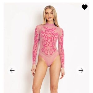 ISO black milk pink bodysuit